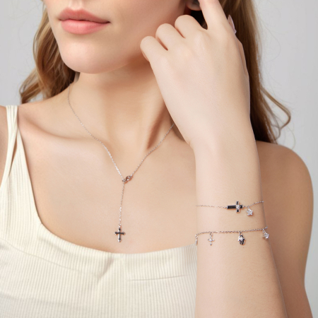 Bratara argint cu Cruce si Steluta [10]