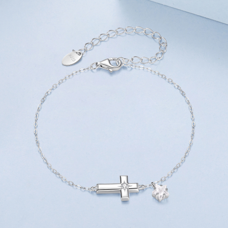 Bratara argint cu Cruce si Steluta [4]