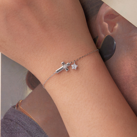 Bratara argint cu Cruce si Steluta [1]