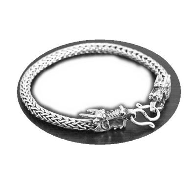 Bratara argint 925 cu dragoni si aspect vintage - Be Nature BRA0709 [1]