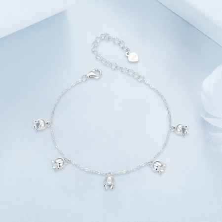 Bratara argint cu flori de margaritar [4]