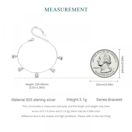 Bratara argint cu flori de margaritar [13]