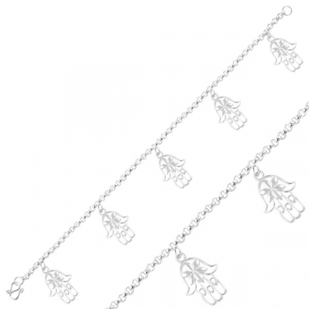 Bratara argint cu pandant Hamsa [1]