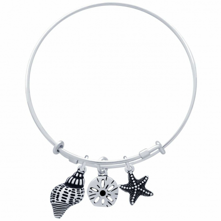 Bratara argint cu steluta de mare si scoici - Be Nature [1]