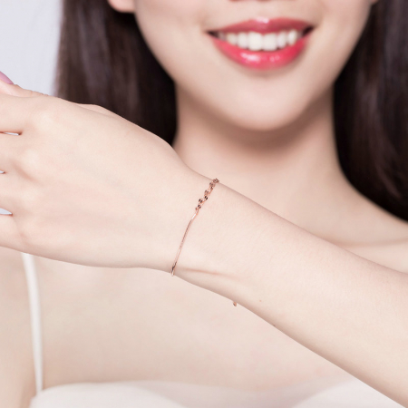 Bratara argint Dual Chain placata cu aur roz [3]