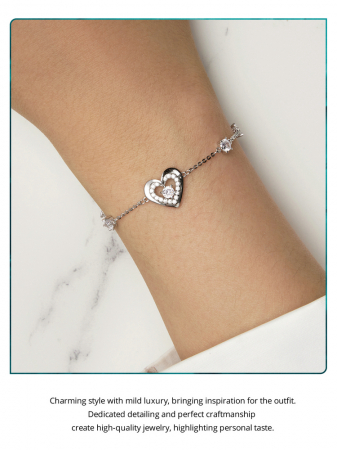 Bratara argint inima stralucitoare [10]