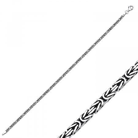 Bratara argint King 3 mm [1]