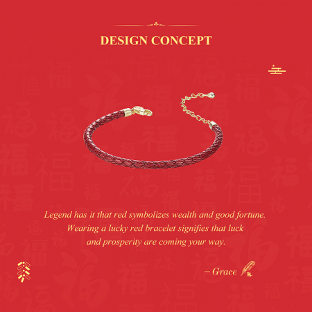 Bratara argint norocoasa cu sfoara rosie [10]