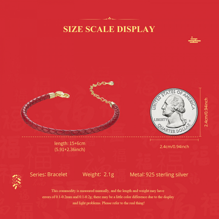 Bratara argint norocoasa cu sfoara rosie [13]