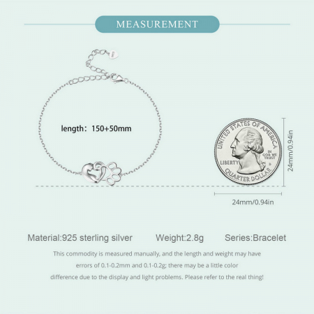 Bratara argint pisica draguta si urma de labuta [11]