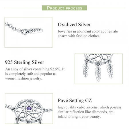 Bratara argint reglabila cu Dream Catcher [4]