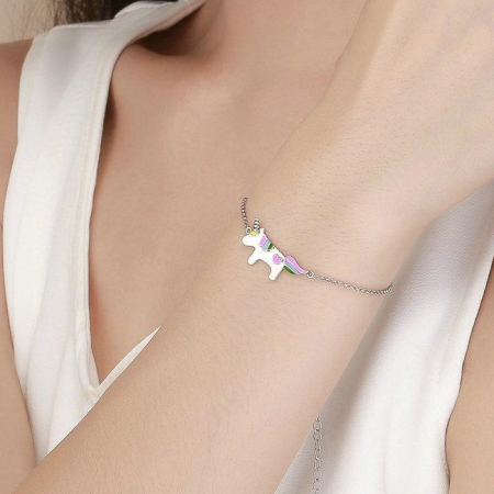 Bratara argint reglabila cu Unicorn [3]