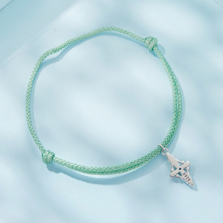 Bratara argint snur cu cruce [10]