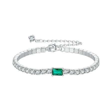 Bratara argint tennis cu zirconii