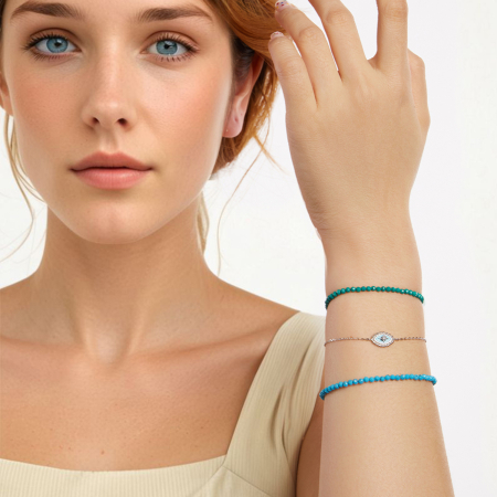 Bratara argint Turcoaz Sintetic [12]