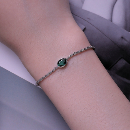 Bratara argint zirconiu verde chopard [1]