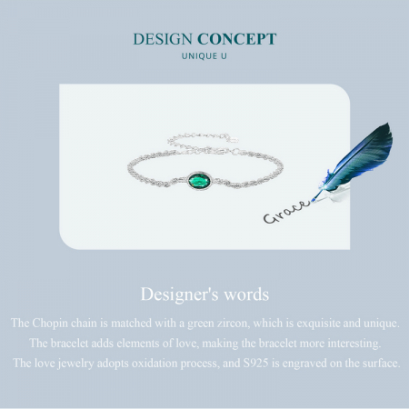 Bratara argint zirconiu verde chopard [8]