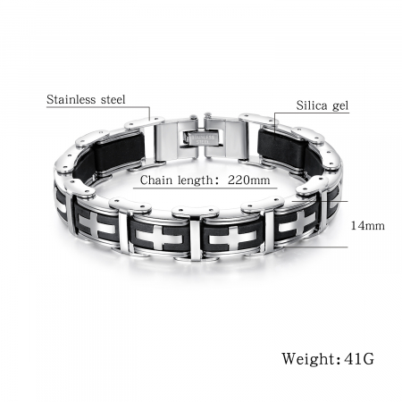 Bratara din inox cu cruciulite [7]