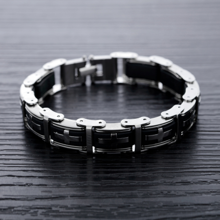 Bratara din inox cu cruciulite [12]