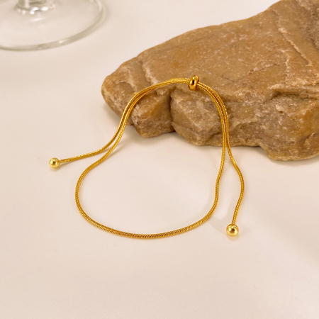 Bratara glezna aurie ajustabila tip sarpe – Minimalism rafinat [4]