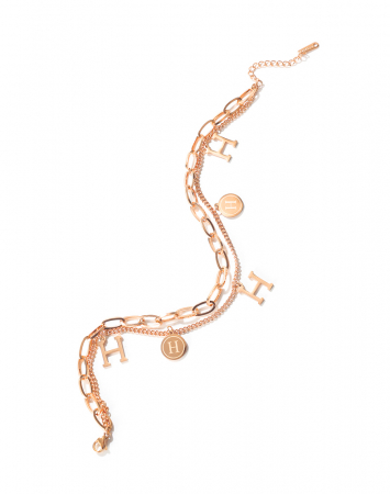 Bratara glezna dubla din inox cu litera H [12]