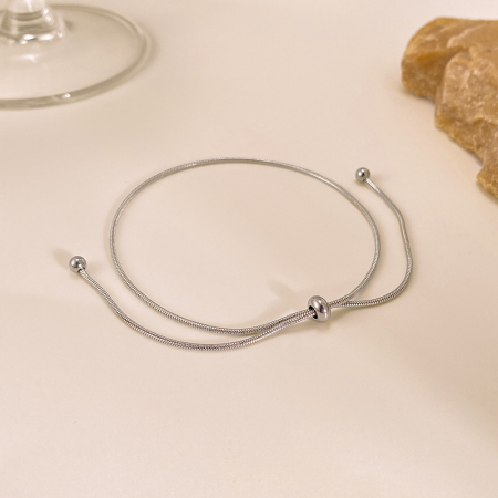 Bratara glezna inox ajustabila tip sarpe – Minimalism si versatilitate [2]