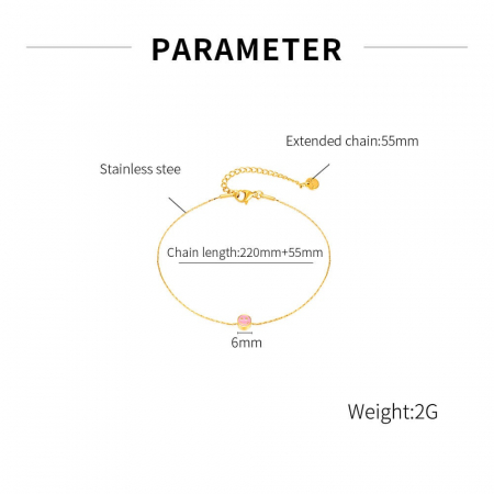 Bratara glezna inox auriu cu smily face 22 + 5,5 cm [1]