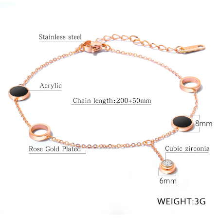 Bratara glezna inox cu cercuri [5]