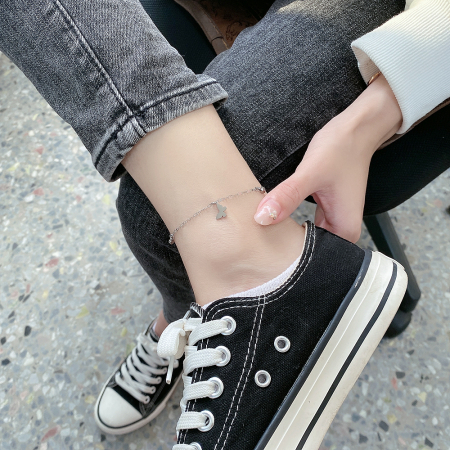 Bratara glezna inox cu fluturasi si zirconiu [10]