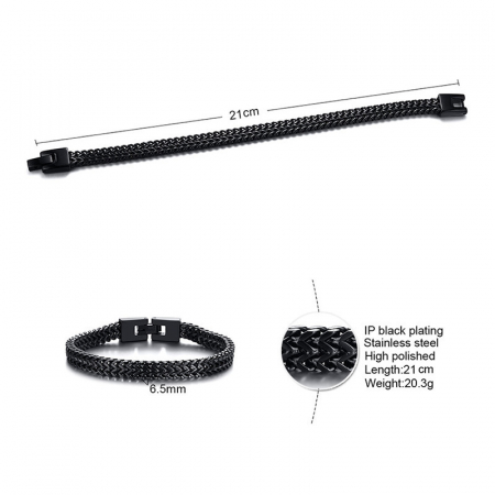 Bratara impletita din inox negru [1]