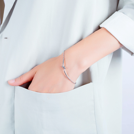 Bratara inox argintie cu nod – Simbol al conexiunii si echilibrului [6]