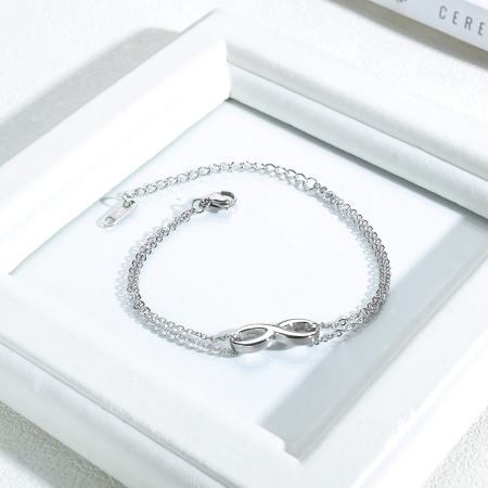 Bratara inox argintie cu simbol infinit – Rafinament si legatura eterna [3]