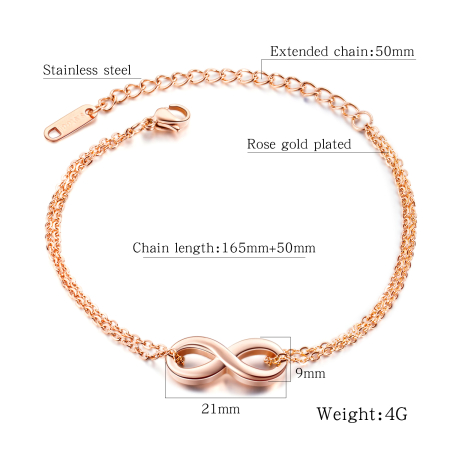 Bratara inox aurie cu simbol infinit – Eleganta si semnificatie eterna [7]