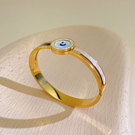 Bratara inox auriu ochi de deochi cu abalone [1]