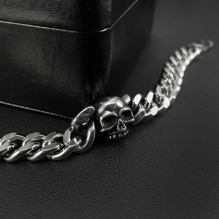 Bratara inox Cap de Mort – Simbol al Rebelului Urban [9]
