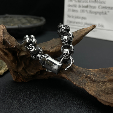 Bratara inox Cranii Gotice – Simbol al Rebelului Urban [5]