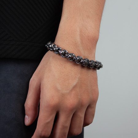 Bratara inox Cranii Gotice – Simbol al Rebelului Urban [3]