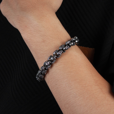 Bratara inox Cranii Gotice – Simbol al Rebelului Urban [11]