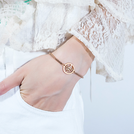 Bratara inox cu copacul vietii Rose Gold [1]