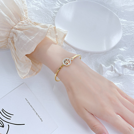 Bratara inox cu copacul vietii si zirconii [6]