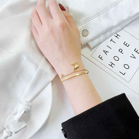 Bratara inox cu fluturasi [14]