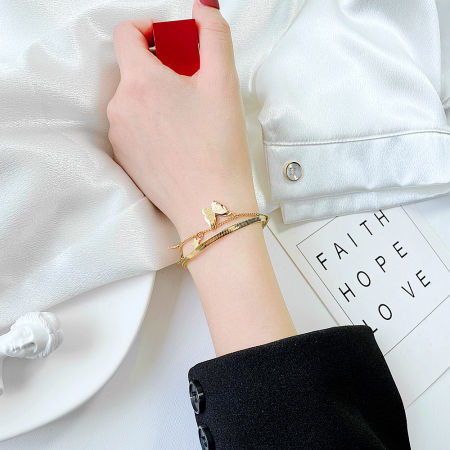 Bratara inox cu fluturasi [10]