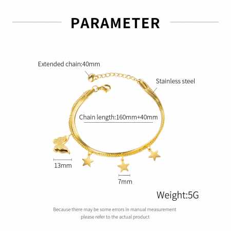 Bratara inox cu fluturasi [5]
