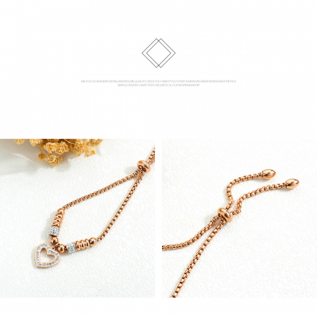 Bratara inox reglabila cu inimioara [4]