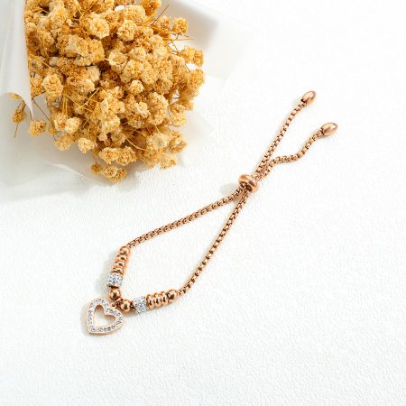 Bratara inox reglabila cu inimioara [3]