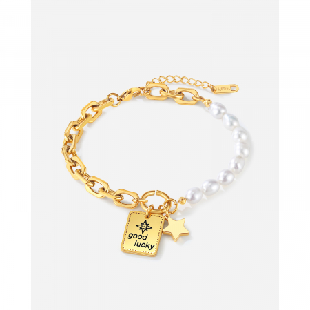 Bratara inox cu perle Lucky [8]
