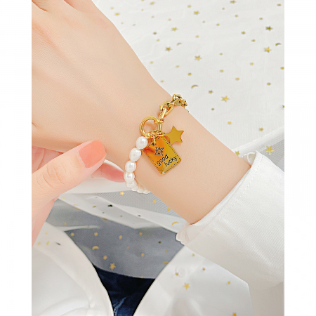 Bratara inox cu perle Lucky [1]