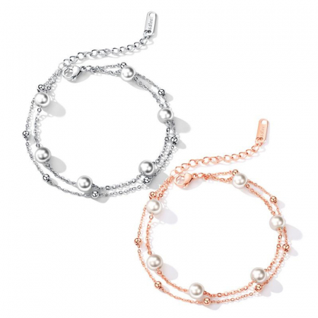 Bratara inox cu perle sintetice [4]