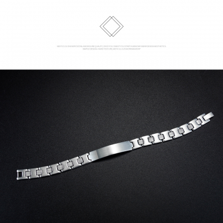 Bratara inox cu placuta 10 mm [8]