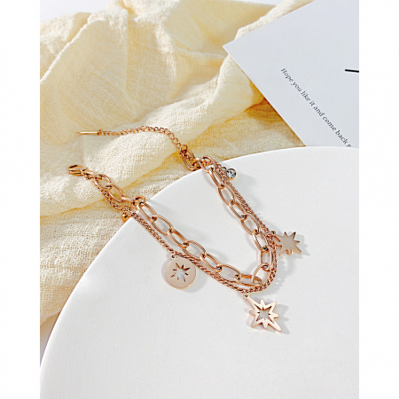 Bratara inox dubla cu stelute [3]